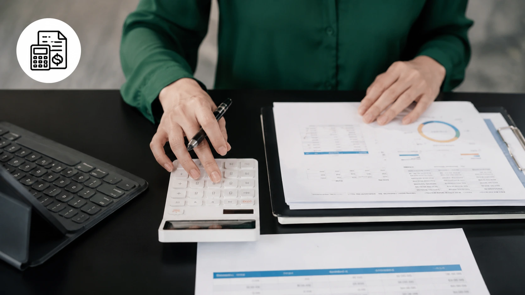 Financial reconciliation report being reviewed